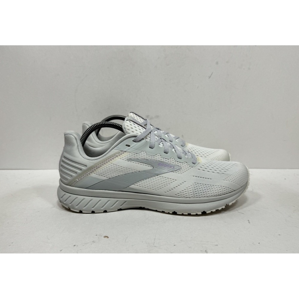 Brooks Anthem 5 Womens 10 Running Shoes Sneakers White Silver Purple 1203651B174